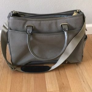 Tumi: gray work bag/briefcase